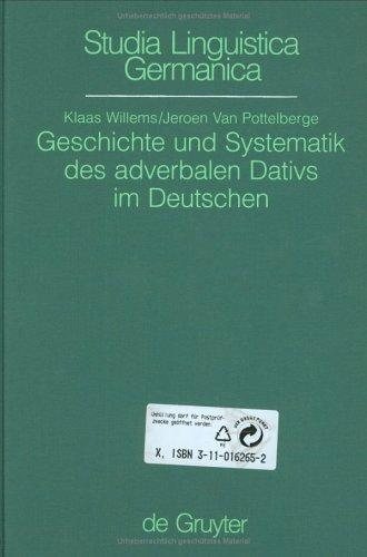 Couverture : Geschichte und Systematik des adverbalen Dativs im Deutschen