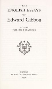 Couverture : The  English essays of Edward Gibbon