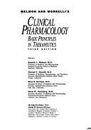 Couverture : Melmon and Morrelli's Clinical Pharmacology