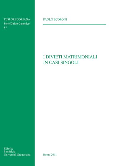 Couverture : I divieti matrimoniali in casi singoli