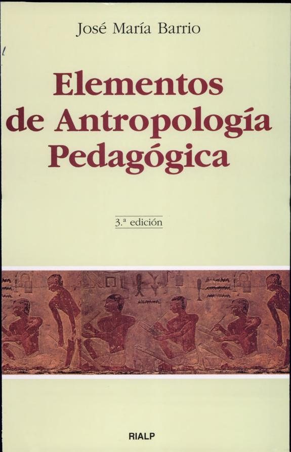 Couverture : Elementos de antropología pedagogica