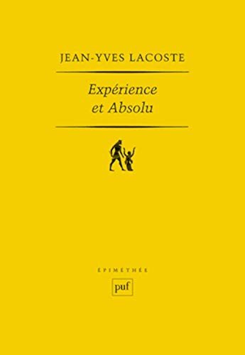 Couverture : Expérience et absolu
