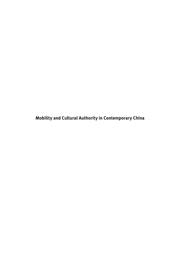 Couverture : Mobility and cultural authority in contemporary China