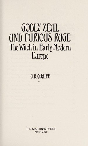Couverture : Godly zeal and furiousrage