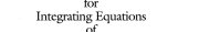 Couverture : Discrete-group methods for integrating equations of nonlinear mechanics
