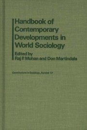 Couverture : Handbook of contemporary developments in world sociology