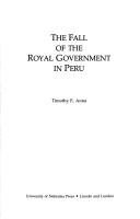 Couverture : The fall of the royal government in Peru