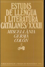 Couverture : Miscel.lània Germà Colón. 5