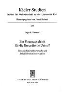 Couverture : Ein Finanzausgleich für die Europäische Union?