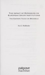 Couverture : The impact of expansion on European Union institutions