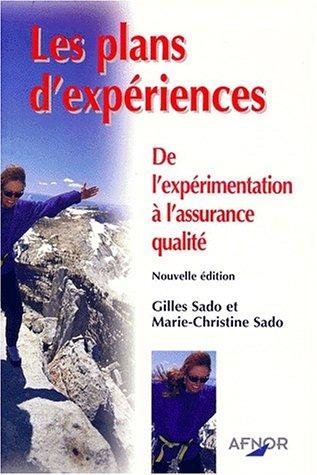 Couverture : Les plans d'expériences 