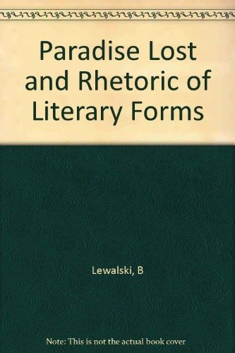 Couverture : Paradise lost and the rhetoric of literary forms
