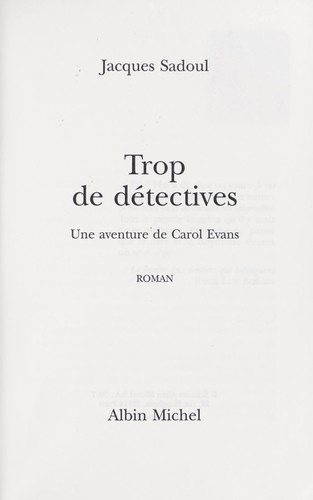 Couverture : Trop de détectives