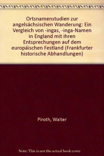 Couverture : Ortsnamenstudien zur angelsächsischen Wanderung