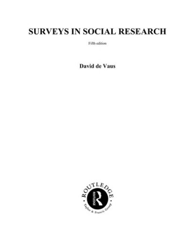 Couverture : Surveys in social research