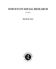 Couverture : Surveys in social research
