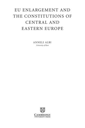 Couverture : EU enlargement and the constitutions of Central and Eastern Europe