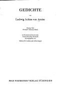 Couverture : Gedichte von Ludwig Achim von Arnim