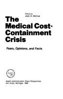 Couverture : The Medical cost-containment crisis