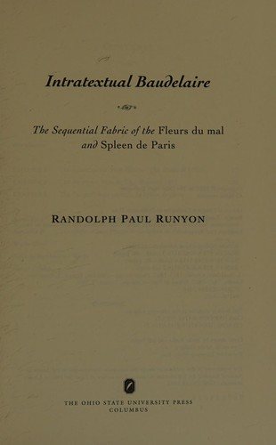 Couverture : Intratextual Baudelaire
