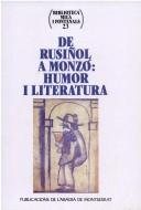 Couverture : De Rusiñol a Monzó