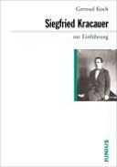 Couverture : Siegfried Kracauer zur Einführung