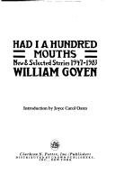 Couverture : Had I a hundred mouths