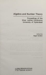 Couverture : Algebra and Number Theory
