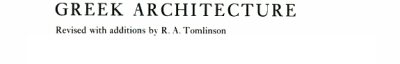 Couverture : Greek architecture