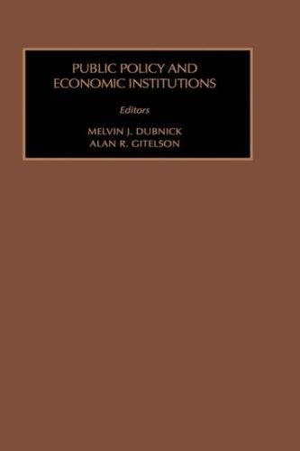 Couverture : Public policy and economic institutions