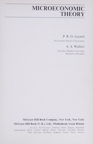 Couverture : Microeconomic theory