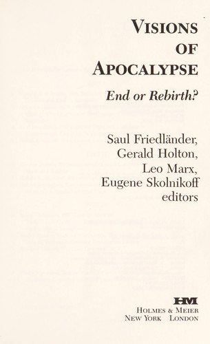 Couverture : Visions of apocalypse, end or rebirth?