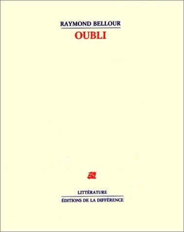 Couverture : Oubli