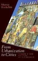 Couverture : From Urbanization to Cities
