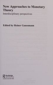 Couverture : New approaches to monetary economics and theory