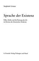 Couverture : Sprache der Existenz