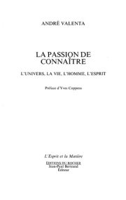 Couverture : La passion de connaître