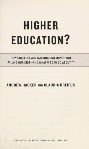 Couverture : Higher education ?