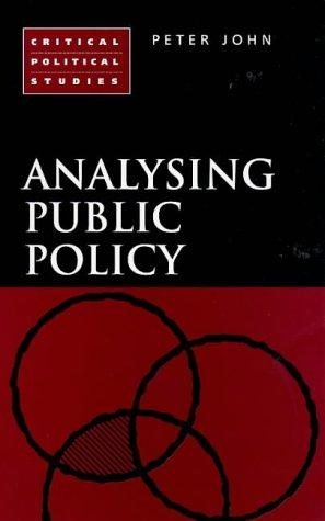 Couverture : Analyzing Public Policy (Critical Political Studies)