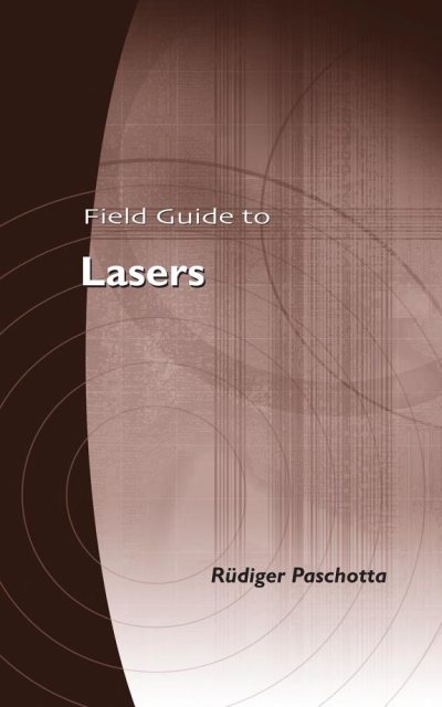 Couverture : Field guide to lasers