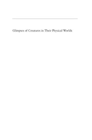 Couverture : Glimpses of creatures in their physical worlds