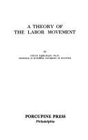 Couverture : A theory of the labor movement