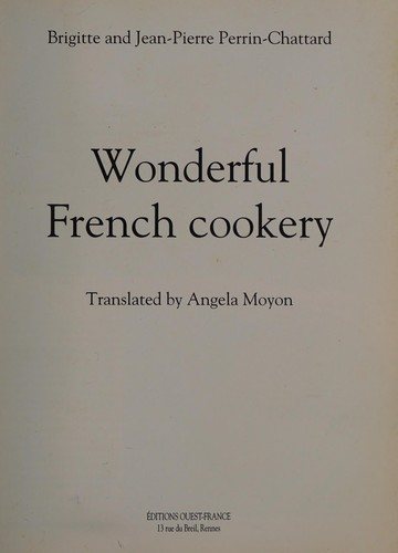 Couverture : Wonderful French cookery