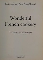 Couverture : Wonderful French cookery
