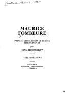 Couverture : Maurice Fombeure