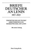 Couverture : Briefe deutscher an Lenin, 1917-1923