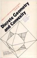 Couverture : Discrete geometry and convexity