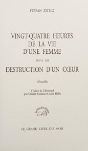 Couverture : Vingt-quatre heures de la vie d'une femme