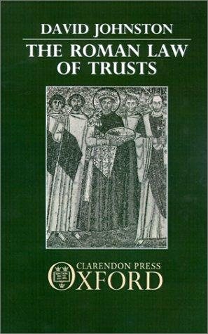 Couverture : The Roman law of trusts