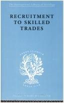 Couverture : Recruitment to Skilled Trades: International Library of Sociology L